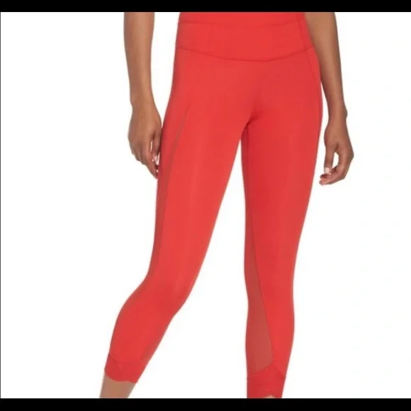 Zella Red Mesh Leggings - Picture 4 of 9